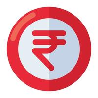 A creative design icon of rupee coin vector