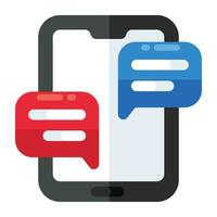 An icon design of mobile chatting vector