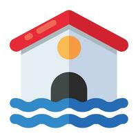 Flood icon in flat design isolated on white background vector