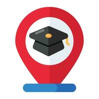 Creative design icon of academic location vector