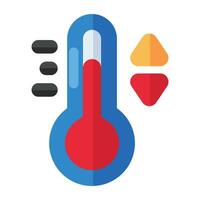 icono de diseño moderno de fluctuación de temperatura vector