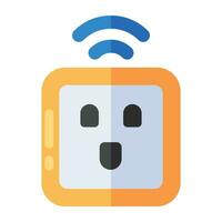 Smart socket icon in premium design vector