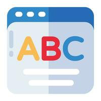 A creative design icon of abc learning vector