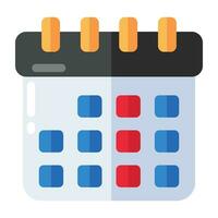 Icon of schedule isolated on white background vector