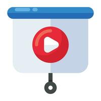 Trendy vector design of video presentation