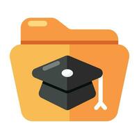 A unique design icon of education folder vector