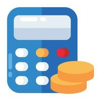Trendy vector design of financial calculation