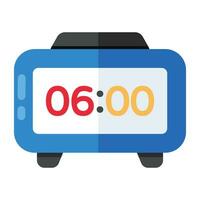 Editable design icon of digital clock vector