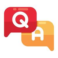 Unique design icon of question answer vector