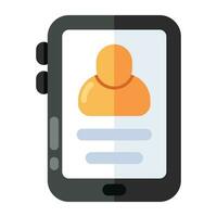 Premium download icon of mobile profile vector