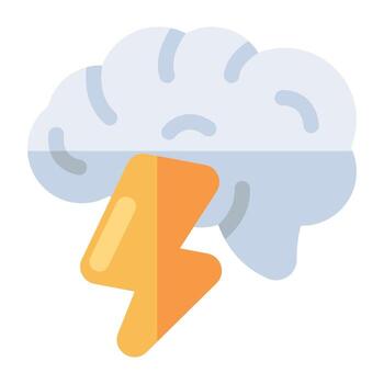 un icono diseño de cerebro poder vector