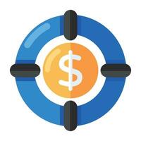 Trendy design icon of money target vector