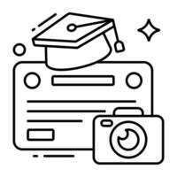 Modern design icon of photography course vector