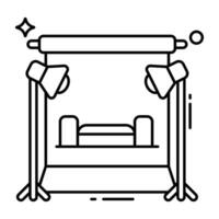 Studio background icon in linear design vector
