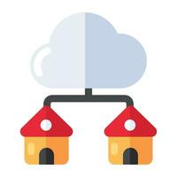 A unique design icon of cloud home vector