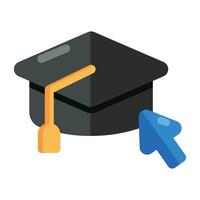 Academic cap icon, vector design of mortarboard