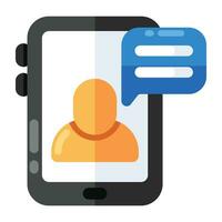 An icon design of mobile video call vector