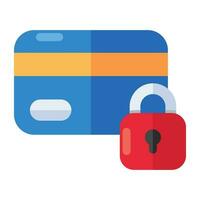 Modern design icon of secure atm card vector