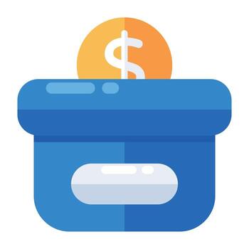 Premium download icon of donation box vector