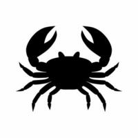 Crab silhouette icon vector. Crab silhouette can be used as icon, symbol or sign. Crab icon vector for design of ocean, undersea or marine