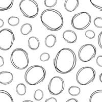 Seamless pattern with sketch circles shape vector