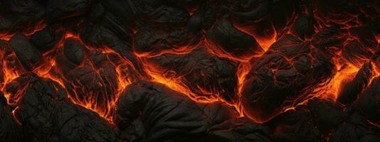 AI generated Vivid lava texture in eruption. AI generative. photo