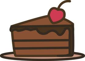 Chocolate cake before sale vector