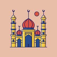 islámico antecedentes mezquita gratis vector