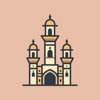 mezquita de fondo islámico vector