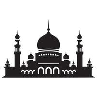 Mosque icon on white background, vector illustration. Flat style.