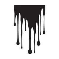 Paint drips black vector. Isolated on a white background design. vector