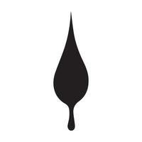 Paint drips black vector. Isolated on a white background design. vector