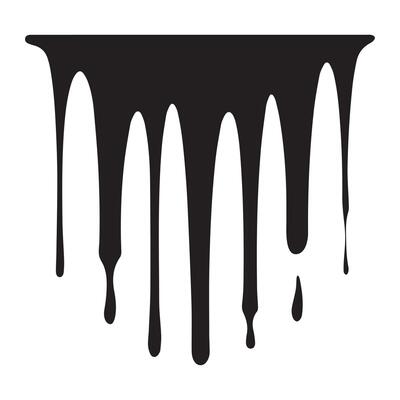 Paint drips black vector. Isolated on a white background design.