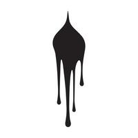 Paint drips black vector. Isolated on a white background design. vector