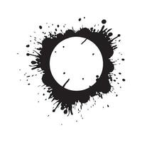 Brush circles round shape Stock black color design. vector