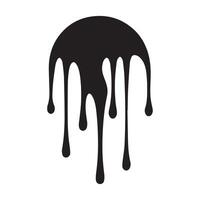 Paint drips black vector. Isolated on a white background design. vector