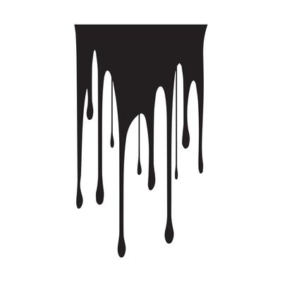Paint drips black vector. Isolated on a white background design.