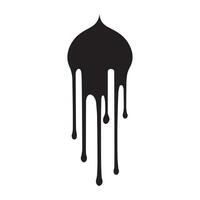 Paint drips black vector. Isolated on a white background design. vector