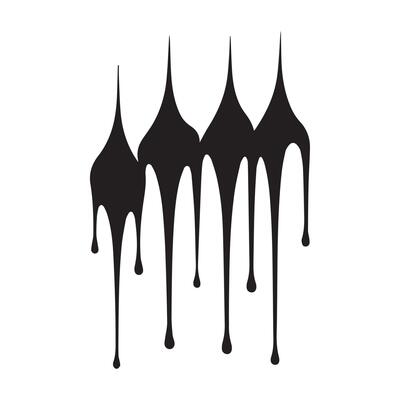 Paint drips black vector. Isolated on a white background design.