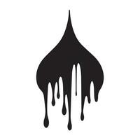 Paint drips black vector. Isolated on a white background design. vector