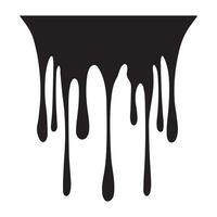 Paint drips black vector. Isolated on a white background design. vector