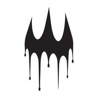 Paint drips black vector. Isolated on a white background design. vector