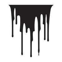 Paint drips black vector. Isolated on a white background design. vector