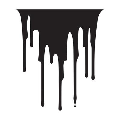 Paint drips black vector. Isolated on a white background design.