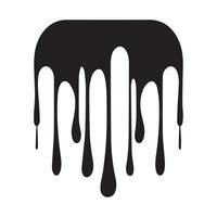 Paint drips black vector. Isolated on a white background design. vector