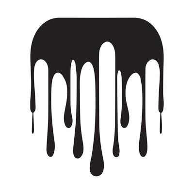 Paint drips black vector. Isolated on a white background design.