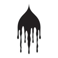 Paint drips black vector. Isolated on a white background design. vector