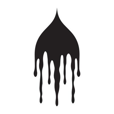 Paint drips black vector. Isolated on a white background design.
