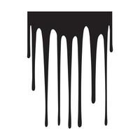 Paint drips black vector. Isolated on a white background design. vector