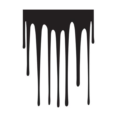 Paint drips black vector. Isolated on a white background design.
